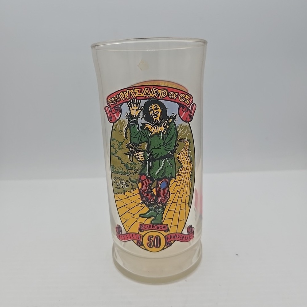 Vintage 50th‎ Anniversary Coca-Cola 1989 Wizard Of Oz Scarecrow Drinking Glass